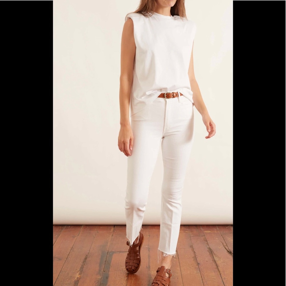 MOTHER The Hustler Ankle Fray Jean in Fairest of Them All Size 28 NWT